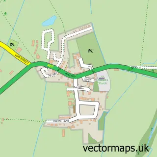 Street map sample of Dunham-on-Trent, Nottinghamshire