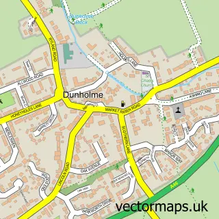 Street map sample of Dunholme, Lincolnshire