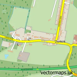 Street map sample of Dunkirk, Kent