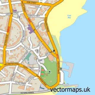 Street map sample of Dunoon, Argyll and Bute