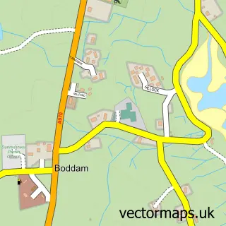 Street map sample of Dunrossness, Shetland