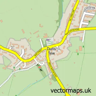 Street map sample of Duns Tew, Oxfordshire