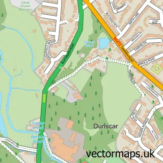 Street map sample of Dunscar, Greater Manchester