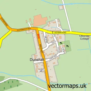 Street map sample of Dunshalt, Fife