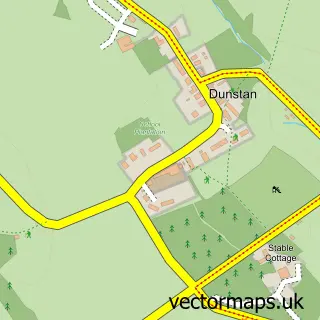Street map sample of Dunstan, Northumberland