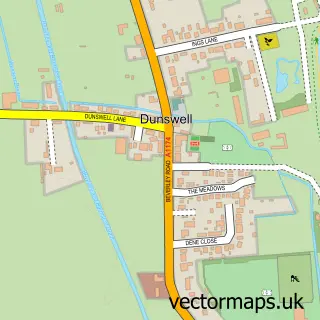 Street map sample of Dunswell, East Riding of Yorkshire