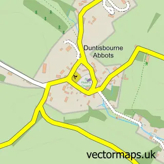 Street map sample of Duntisbourne Abbots, Gloucestershire