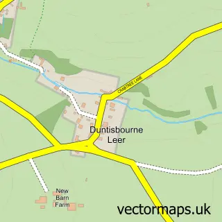 Street map sample of Duntisbourne Leer, Gloucestershire