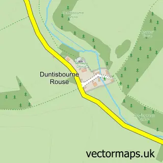 Street map sample of Duntisbourne Rouse, Gloucestershire