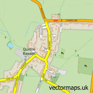 Street map sample of Dunton Bassett, Leicestershire