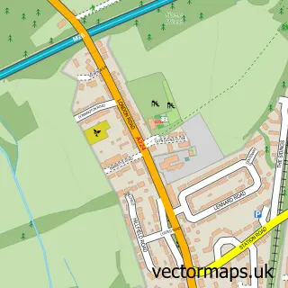 Street map sample of Dunton Green, Kent