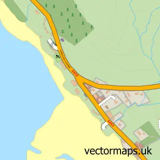 Street map sample of Dunvegan, Ross and Cromarty