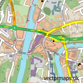 Street map sample of Durham, Durham