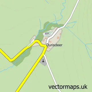 Street map sample of Durisdeer, Dumfries