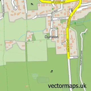 Street map sample of Durlston, Dorset