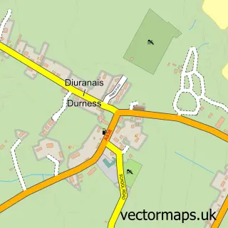 Street map sample of Durness, Sutherland