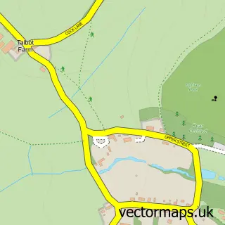 Street map sample of Dyrham, Gloucestershire