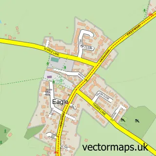 Street map sample of Eagle, Lincolnshire
