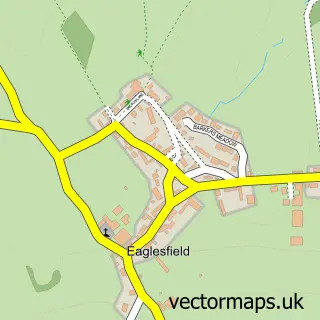 Street map sample of Eaglesfield, Cumbria