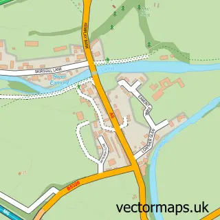 Street map sample of Eamont Bridge, Cumbria