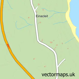 Street map sample of Eanacleit, Western Isles