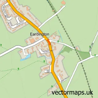 Street map sample of Eardington, Shropshire