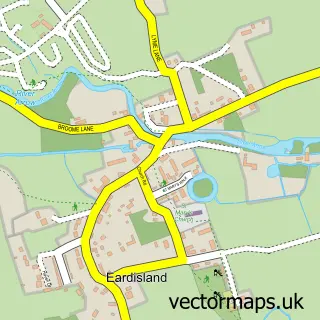 Street map sample of Eardisland, Herefordshire
