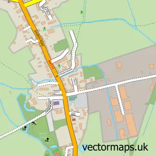 Street map sample of Eardisley, Herefordshire
