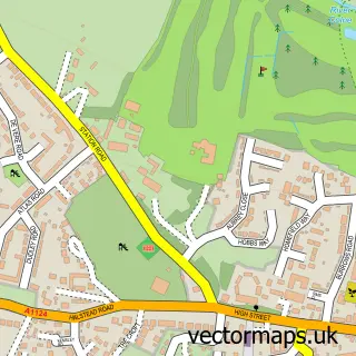 Street map sample of Earls Colne, Essex