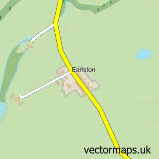 Street map sample of Earlston, Ayrshire and Arran