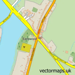Street map sample of Earlswood, Warwickshire