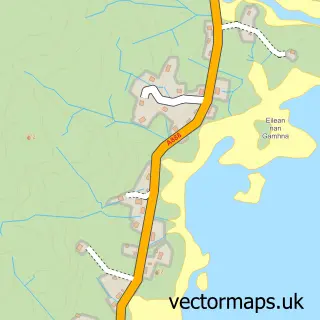 Street map sample of Earsairidh, Western Isles