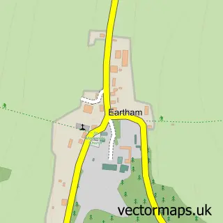 Street map sample of Eartham, West Sussex