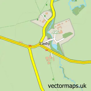 Street map sample of Easby, North Yorkshire