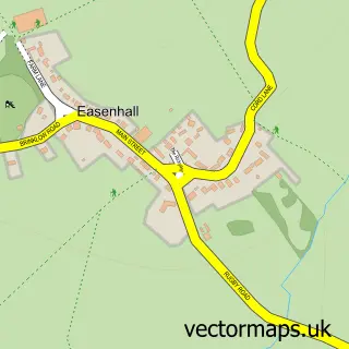 Street map sample of Easenhall, Warwickshire