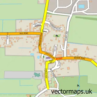 Street map sample of Easington, East Riding of Yorkshire