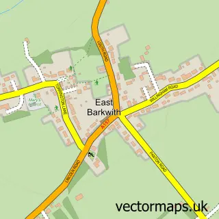 Street map sample of East Barkwith, Lincolnshire