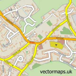 Street map sample of East Bergholt, Suffolk