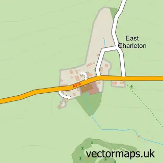 Street map sample of East Charleton, Devon