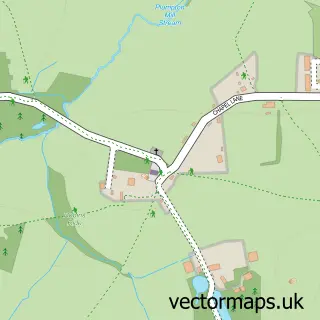 Street map sample of East Chiltington, East Sussex