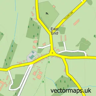 Street map sample of East End, Hampshire