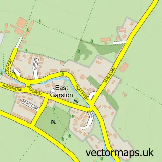 Street map sample of East Garston, Berkshire