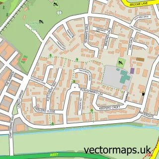 Street map sample of East Goscote, Leicestershire