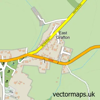 Street map sample of East Grafton, Wiltshire