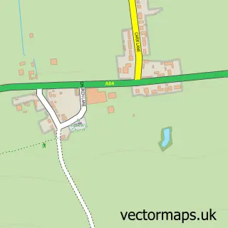 Street map sample of East Heslerton, North Yorkshire