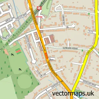 Street map sample of East Horsley, Surrey