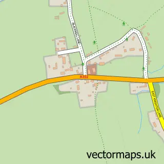 Street map sample of East Knighton, Dorset