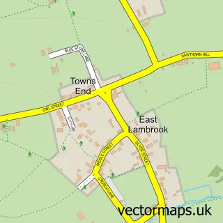 Street map sample of East Lambrook, Somerset