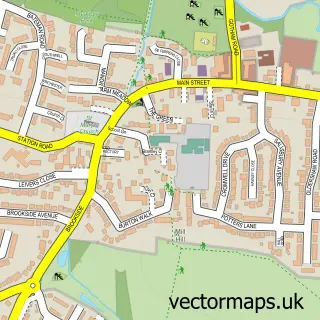 Street map sample of East Leake, Nottinghamshire