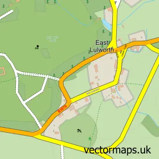Street map sample of East Lulworth, Dorset